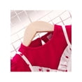 thumbnail image 5 of Kiapeise Kids Girls Dress Set, Short Sleeve Crew Neck T-shirt with Heart Print Slip Dress Casual Outfit, 5 of 9