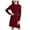 Wine, variant on vigerkar Girls Long Sleeve Knit Ribbed Dress Kids Casual Crewneck A-Line Trendy Spring Dress Comfort Soft School Dance Dresses (AG, 11-12 Years)