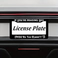 thumbnail image 7 of 2PC If You're Reading This,You're Too Close!! License Plate Prame Aluminum Rust-Proof Auto Parts License Plate Decorative Screws Fit Standard 2 Holes  U.S. License Plate, 2.2x 6.3 Inch, 7 of 7