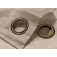 thumbnail image 4 of Gorgeous Home Linen 1 Piece Mira Faux Silk Semi-Sheer Bronze Grommet Curtain 55" x 95" Taupe, 4 of 5