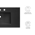 thumbnail image 2 of Modway Cayman Modern 36" Bathroom Sink in Black With Rectangular Basin, 2 of 5