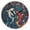 BlacK, variant on YAZAOO Decorative Wall Clock Size：25cm Dancing Koi Harmony Design Pattern Clock