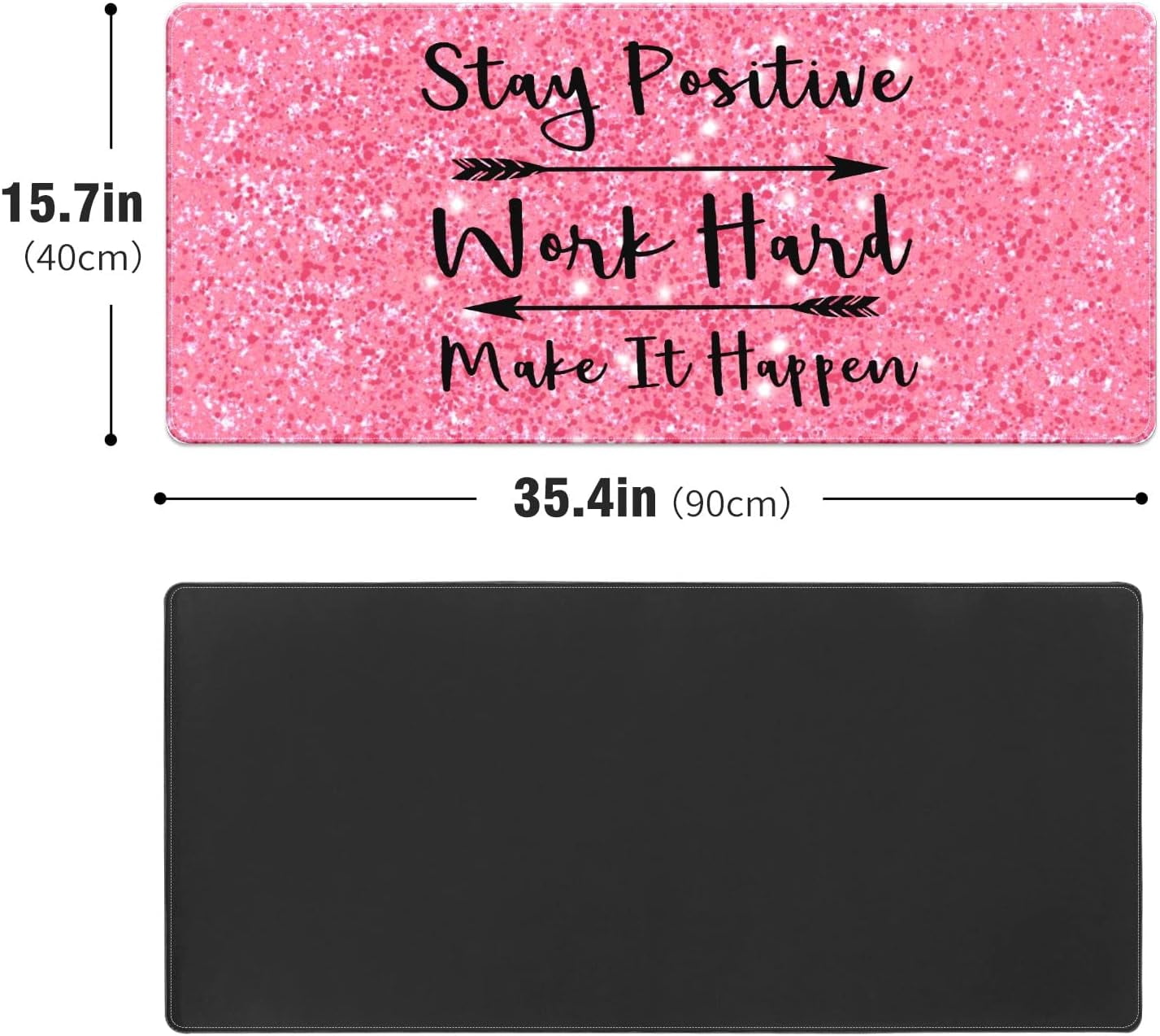 Glitter Pink Starlight Gradient Desk Mat, Desk Accessory, Cute Workspace, Trendy Workspace, Trendy, 35.4x15.7in Large Gaming Mouse Pad, Cute Desk Topper, Pretty Desk Pad