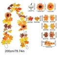 thumbnail image 3 of Fmbmuo Autumn Maple Leaf Vine Garland for Front Porch Welcome, Traditional Fall Decor, Weather-Resistant, 3 of 5