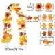 thumbnail image 3 of Seyotauo 5.7 FT Fall Garland Maple Leaf Foliage Mantle Vine Door Wall Decor Autumn Hanging Foliage Garland for Home Indoor Outdoor Wedding Thanksgiving Fireplace Party Decor, 3 of 6