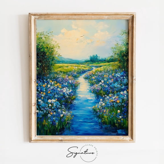 Vintage In Claude Monet Style, Impressionist Wall Art, Rustic Cottagecore Decor, Art 3892 Home Decor, 8x12 UNFRAMED
