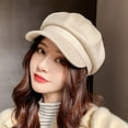 thumbnail image 3 of SikaFu Women Berets Fashion Striped Octagonal Newsboy Cap Vintage Artist Painter Beret Hat Female Autumn Winter Hat Beret Cap, 3 of 6