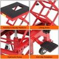 thumbnail image 6 of 350LBS Hydraulic Motorcycle Lift Jack, Scissor Lift Jack, Portable Motorcycle Lift Table with 4 Wheels, Foot-Operated Hoist Stand for Motorcycle, ATV, Dirt Bike, 6 of 6