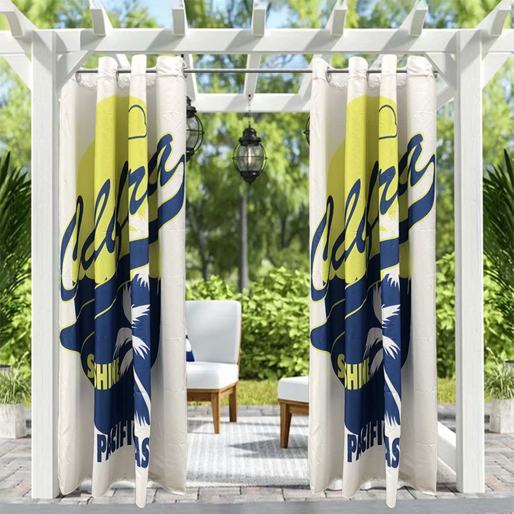HGmart 3D Outdoor Curtain Panel - 58x120in Gazebo Patio Waterproof Curtain Coconut Tree 1 Panel - image 2 of 7