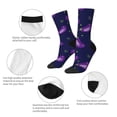 thumbnail image 4 of Balery Eggplant Calcetas Largas con Estampado para Hombre y Mujer – Suaves y Transpirables, Talla Única (US 5-11), 4 of 6