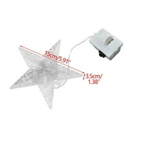 Steadline Battery Operated LED Star Tree Topper Christmas Decoration Glowing Holiday Ornament for Indoor Outdoor Use Festive Party Essential Warm White Light Creates Cozy Atmosphere