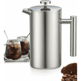 thumbnail image 1 of 800ML Stainless Steel French Press Coffee Maker, French Press with Triple Filters, French Press with Keep Warm Function and Steel Piston, 1 of 5