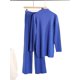 thumbnail image 1 of Conjunto de chándal de punto para mujer, suéter de cuello alto y Pantalones rectos para correr, otoño e invierno, 2 piezas, 1 of 5