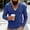 Blue, variant on Slim Fit Thermal V Neck Long Sleeve Muscle Shirt Casual Ribbed Pullover Tee Lightweight Sweater Undershirts