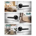 thumbnail image 3 of GOBEKOR 1 Paquet Poignée de Porte Noire Mate Poignée de Porte Intérieure d'Intimité Levier de Porte Noir Robuste pour Chambre Ou Salle de Bain Réversible Sans Clé pour Gauche R, 3 of 8