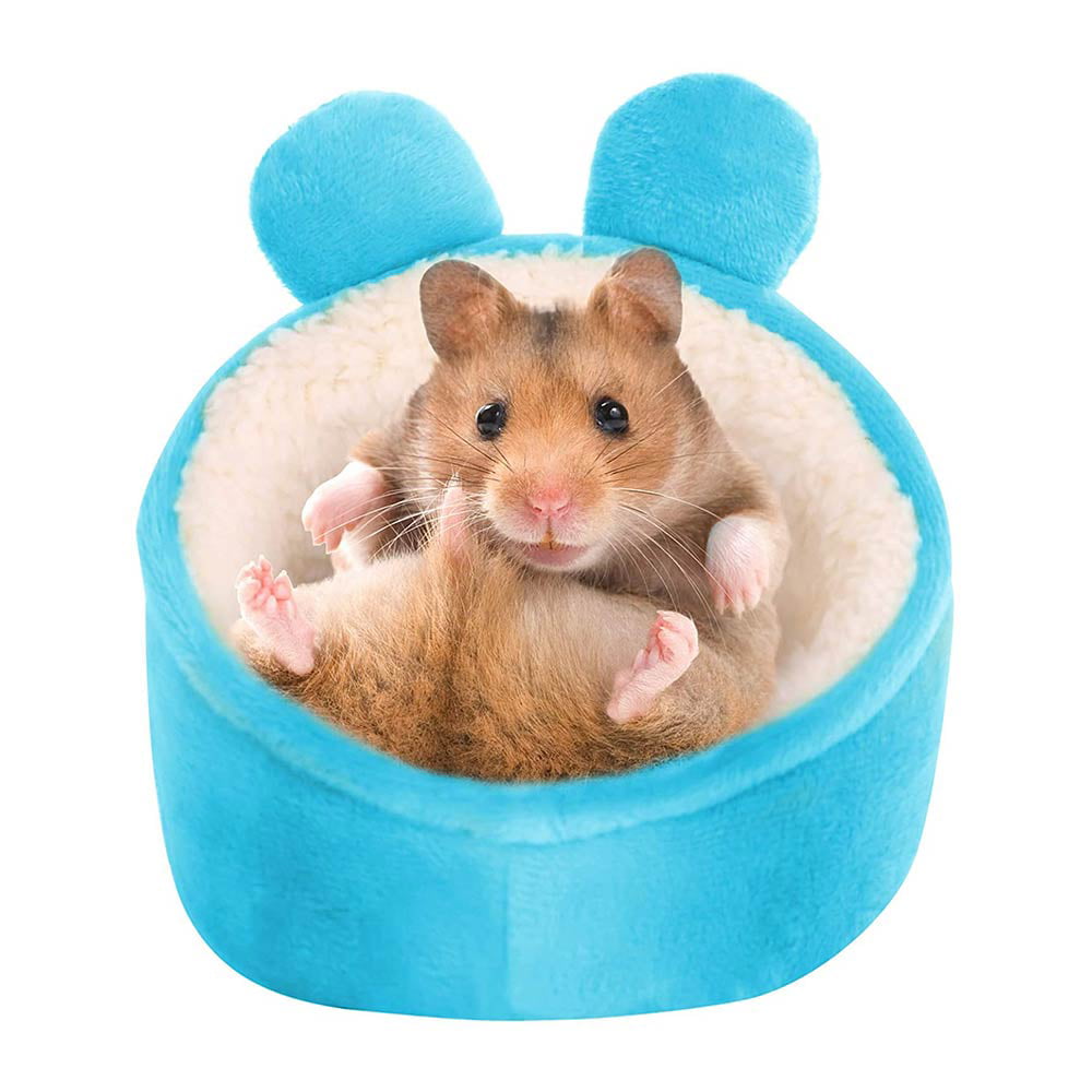 Ofanyia Warm Plush Hamster Bed House Soft Guinea Pig Bed Rat Nest Small Animals Mouse Sleeping Bag cavie House Accessories Hamster Cage