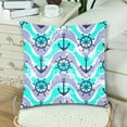 thumbnail image 2 of MKHERT Retro Nautical Pattern Pillowcase Pillow Protector Cushion Cover 20x30 inch,Set of 2, 2 of 3