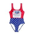 thumbnail image 1 of Budweiser Bottle Label and Stars Women's One Piece Swimsuit-XLarge, 1 of 3