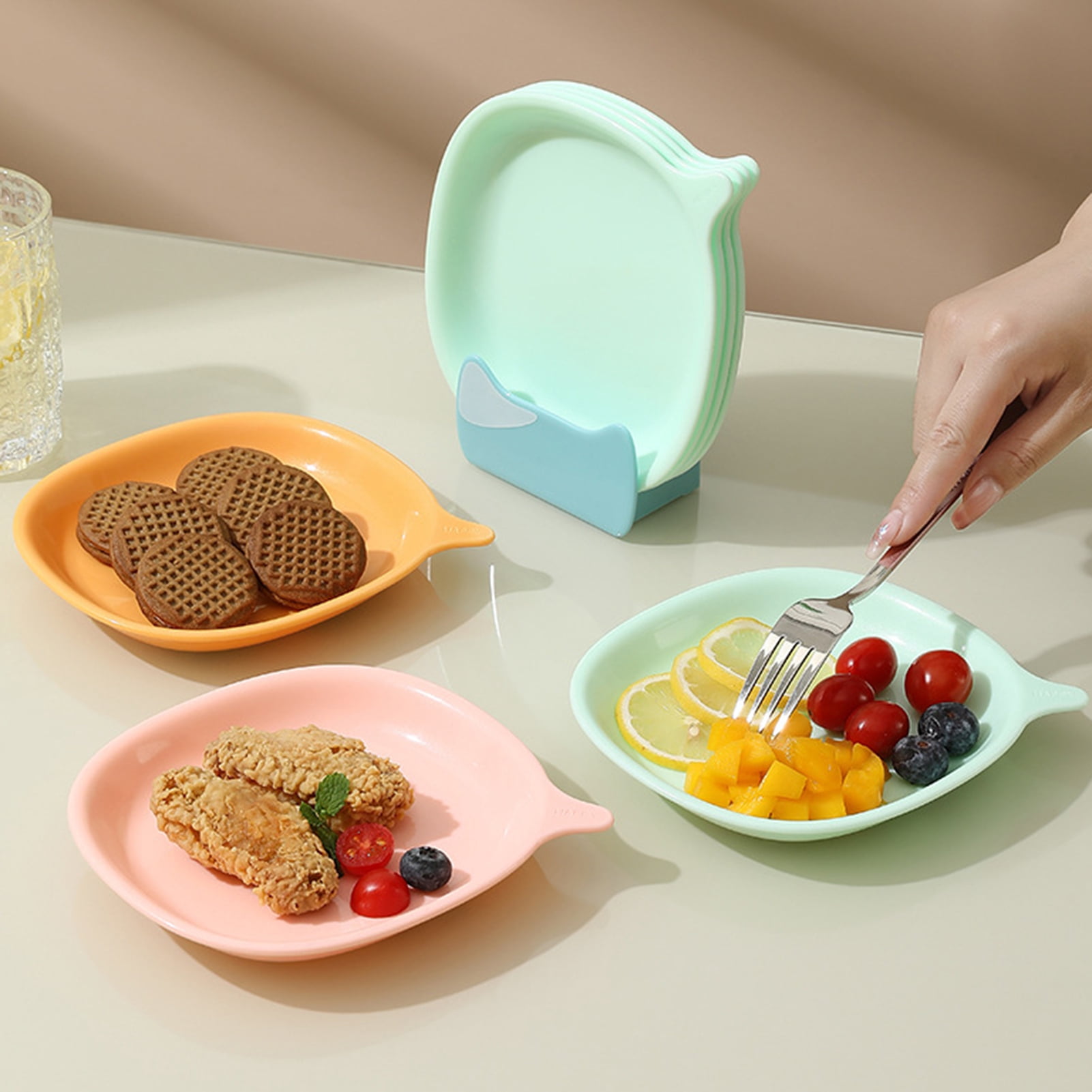 LeKY Practical Serving Tray Multifunctional Serving Tray for Snacks Dried Fruit Nuts Candies Biscuits Home Party Picnic Bar Club