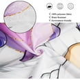 thumbnail image 4 of Valentine''s Day Shower Curtain, Purple Cute Gnomes Lavender Flowers Heart Ballons Love Theme Farmhouse Wooded Bathroom Curtain Waterproof Fabric Machine Washable with Hooks, 36" Wx72 L, 4 of 6
