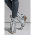 thumbnail image 2 of Western Style Embroidery Chunky/mid Heel Women's Boots, 2 of 4
