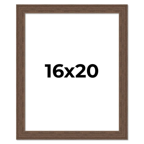 16x20 Frame Brown Distressed Barnwood Picture Frame | Rustic Farmhouse Photo Frame Includes UV