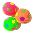 thumbnail image 4 of KAKOWELY 2 pelotas elásticas de plástico de 10 cm para fútbol, con sonido intermitente, rebote y masaje, con pila de botón para niños (color aleatorio)., 4 of 5