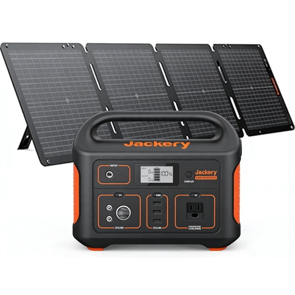 Jackery Solar Generator 500, 518Wh Outdoor Solar Generator Mobile Lithium Battery Pack with Solar Saga 100W air  for Road Trip Camping, Outdoor Adventure