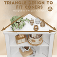 thumbnail image 6 of Homall Corner Cabinet Freestanding Corner Shelf with 2 Doors and 3 Shelves, Tall Corner Storage Cabinet for Bathroom, Living Room, Kitchen, White, 6 of 8
