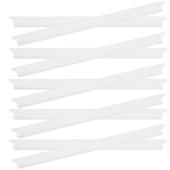 Hytrove 10Pcs Transparent Silicone Squeegee Refill for Mirror and Tile Cleaning 15.5x0.8x0.4in