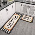 thumbnail image 2 of Happy Halloween Kitchen Mats Sets Of 2 Spooky Boo Kitchen Mats for Floor Bathroom Washable Sink Mats Decorations for Porch Veranda Entryway (17x47in+30x17in), 2 of 7