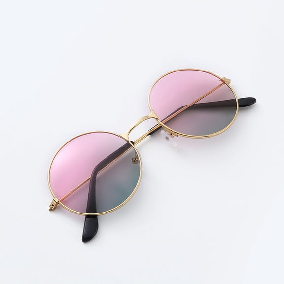 Men's Round Sunglasses with Metal Frame Trendy Fashion Eyewear Sun Protection for Driving Outdoor Sports Travel Fishing