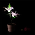 thumbnail image 5 of JYYYBF Solar LED Garden Lights Waterproof Potted Plant Lights with 2 Lily Flowers Yard Lamp for Landscape Outdoor Decorations, 5 of 7