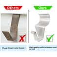 thumbnail image 7 of Vinyl Siding Hooks (10 Pack), Heavy Duty Stainless Steel Low Profile No Hole Hanger, 7 of 7