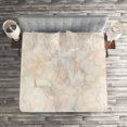thumbnail image 3 of Ambesonne Marble Print Quilted Coverlet 3 Pcs, Pink Peach Cracks, King Size, Beige, 3 of 4