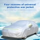 thumbnail image 5 of Funda para coche, funda completa para sedán, con tira reflectante, protección solar, a prueba de polvo, impermeable, resistente a los rayos UV, resistente a los arañazos, modelo universal más grueso, 5 of 9