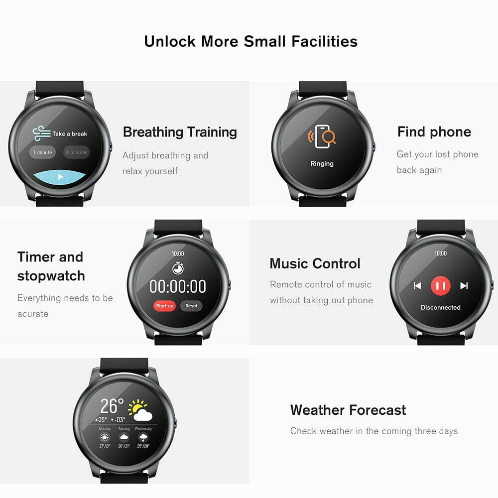 SDNall Solar Ls05 Smart Watch Bluetooth 5.0 12 Sports Modes Sleep Management App Walmart