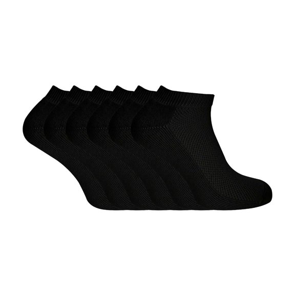 Sock Snob - 6 Pack Low Cut Quarter Length Bamboo Organic Cotton Trainer Socks