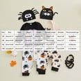 thumbnail image 3 of Xudanell My First Halloween Baby Boy Outfit | Newborn Long Sleeve Romper Pants Hat Baby Pumpkin Clothes Fall Winter Clothes(Black, 9-12 Months), 3 of 4