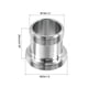 thumbnail image 2 of Adaptador de grifo de rosca macho Uxcell, conector de aireador cromado para manguera de filtro, M22 x M18, paquete de 2, 2 of 4