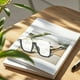 thumbnail image 4 of Gafas De Sol Cuadradas De Moda Con Montura Media Para Mujer, Estilo Blogger De Moda, 4 of 6