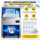 thumbnail image 2 of Tuspuzz 110V máquina de hielo comercial 120-130LBS/24H con 33LBS Bin, de acero inoxidable de funcionamiento automático bajo la máquina de hielo de contador para Home Bar, Incluye filtro de agua, pala, 2 of 9