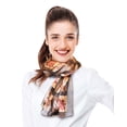 thumbnail image 4 of CBC Crown Women's Autumn Boxed Fall Leaves Leaf Pattern 13" x 60" Silk Feeling Scarf, 4 of 4