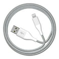 thumbnail image 3 of (2 pack) Auto Drive 6ft Lightning to USB-a Charging and Data Cable, Mfi Certificated, Braided, White, 3 of 10
