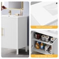DWVO 36 Inch Bathroom Vanity with Sink Top, White and Gold, Free ...
