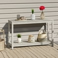 thumbnail image 5 of DWVO 48in Modern Farmhouse Console Table, Wood Outdoor Console Table,Side End Table for Outdoor Indoor - Gray, 5 of 7