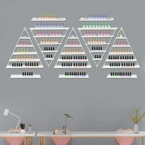 Wall-Mounted 5-Tier Display Racks Nail Polish Triangular Nail Polish Racks White