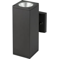 Light Blue USA Modern Outdoor Porch Light Patio Light 24W 3 Color 3000K/4000K/5000K Selectable 2600LM Dual Up and Down Lights, Waterproof Wall Sconce Matte Black