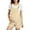 Beige, variant on Women's Maternity Jumpsuit – Adjustable Strap Short Overalls – Pregnancy Romper with Pockets – Sizes S-XL