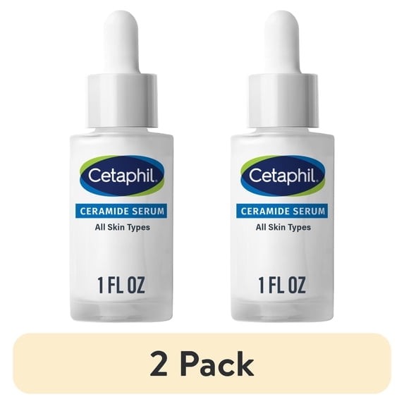 (2 pack) CETAPHIL Ceramide Face Serum Lightweight Serum for All Skin Types Ceramides CICA & Allantoin 1 fl oz